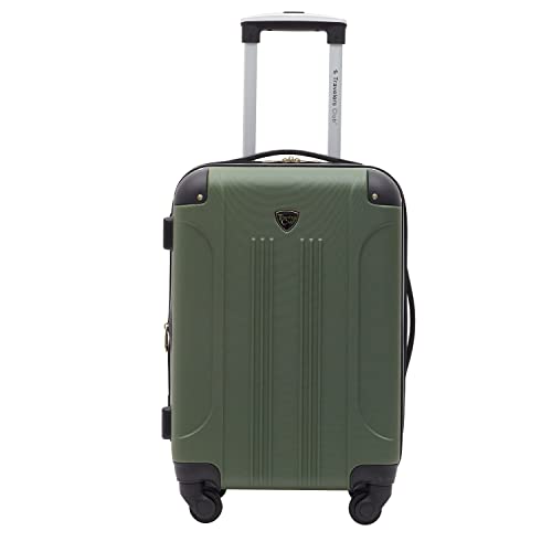 Travelers Club Chicago Hardside Expandable Spinner Luggage, Teal, 20