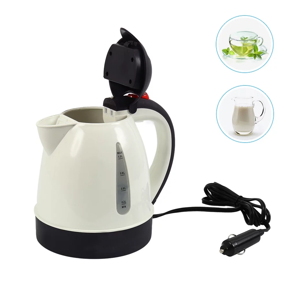 ODOMY Car Travel Kettle Socket Camping Tea Coffee Thermos Van Caravan Water Boiler