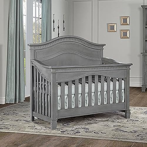 Evolur Cheyenne 5 in 1 Full Panel Convertible Crib in Antique Brown