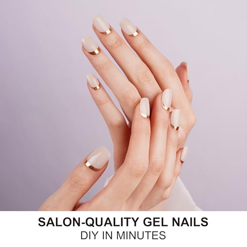 DANNI & TONI Semi Cured Gel Nail Strips Christmas Santa Claus Snowflakes Cat Eye Gel Nail Wraps 28 Stickers | Mistletoe Meow