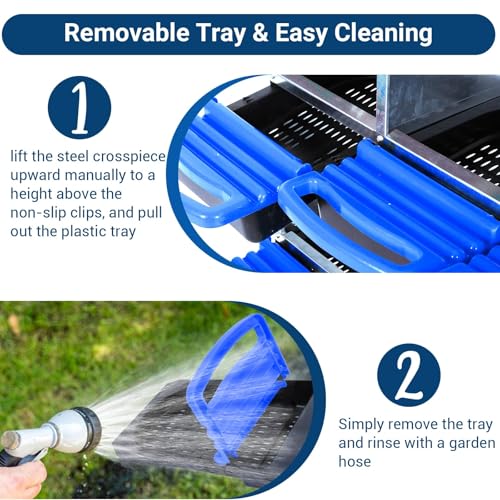 Chicken Nesting Box, 10 Hole 2 Layer Hen Nest Box with Legs, Roll Away Eggs Laying Boxes,Cleanable Pull Out Hen Roosting Boxes