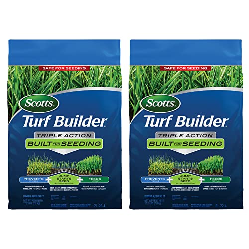 Scotts Turf Builder Triple Action Built For Seeding, Weed Preventer and Fertilizer for New Lawns, 4,000 sq. ft., 17.2 lbs.