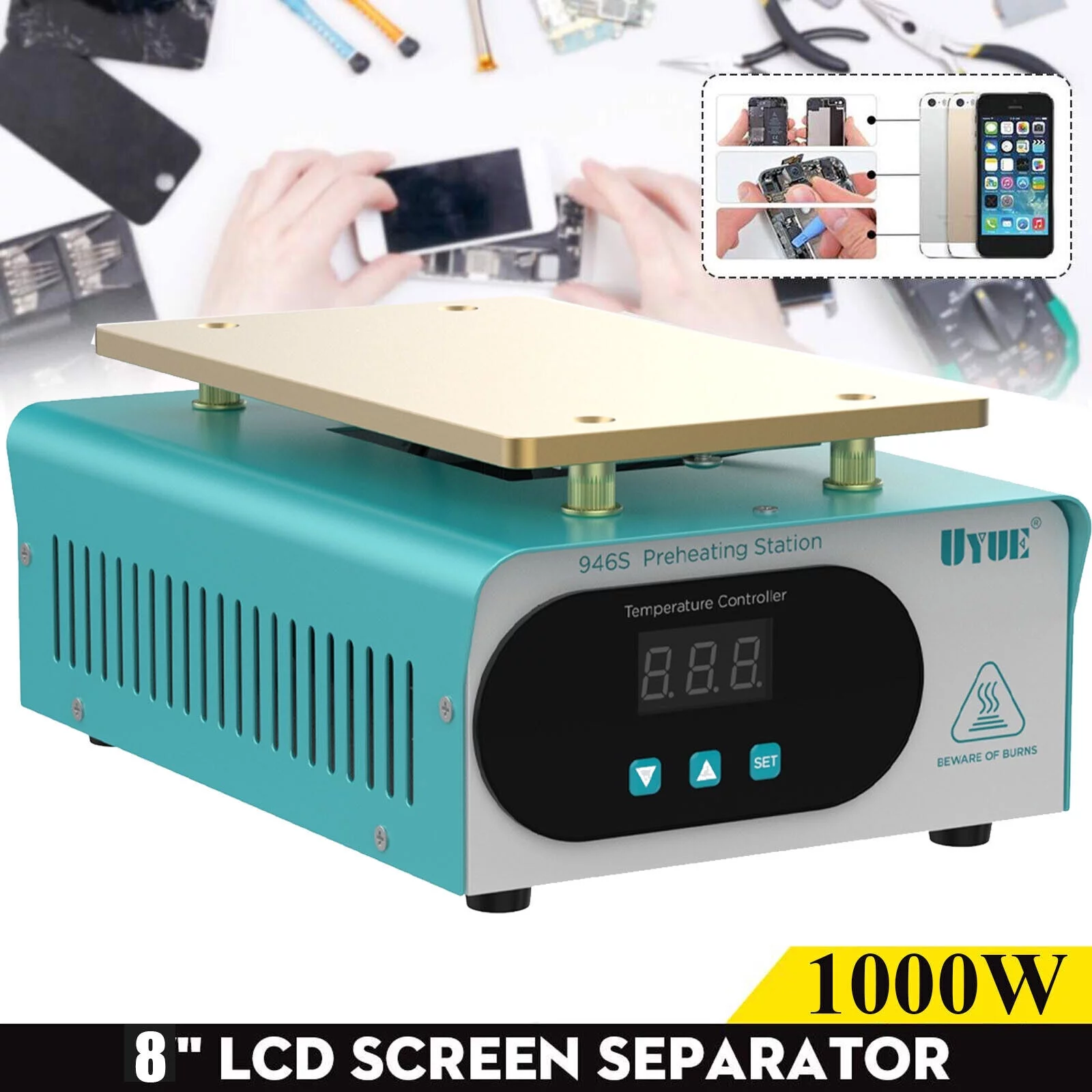 TOOL1SHOoo Mobile Phone LCD Screen Reparator Separator Hot Plate Heating Pad Repair Mat LCD