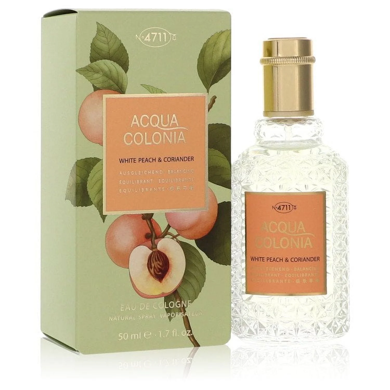 4711 Acqua Colonia White Peach & Coriander by 4711 Eau De Cologne Spray (Unisex) 1.7 oz for Female