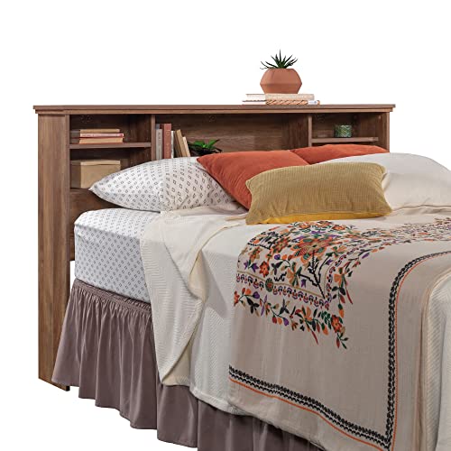 Sauder River Ranch Full/Queen Bookcase Headboard, in Grand Walnut Finish
