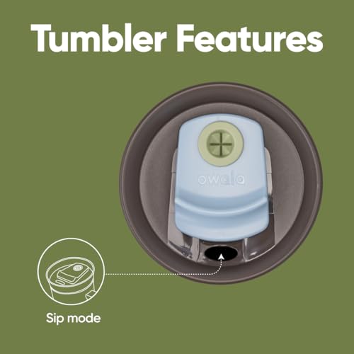 Owala Stainless Steel Triple Layer Insulated Travel Tumbler with Spill Resistant Lid, Straw, and Carry Handle, BPA Free, 40 oz, Dusty Pink (Yoga Rose)