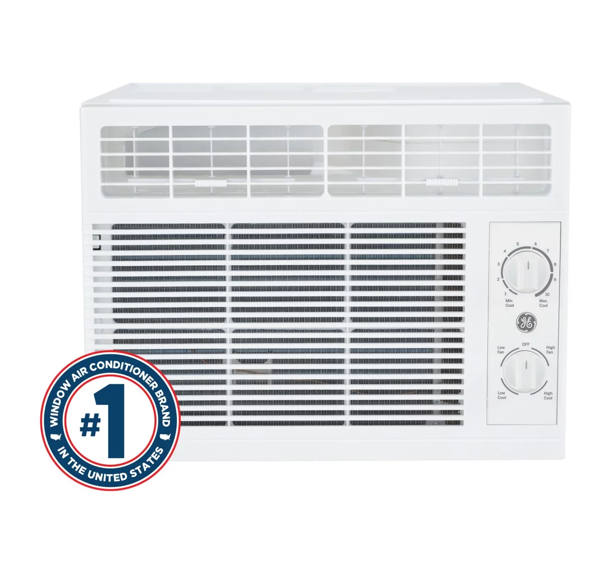 GE® 5,000 BTU 115-Volt Mechanical Window Air Conditioner for Bedroom, White, AHT05LZ