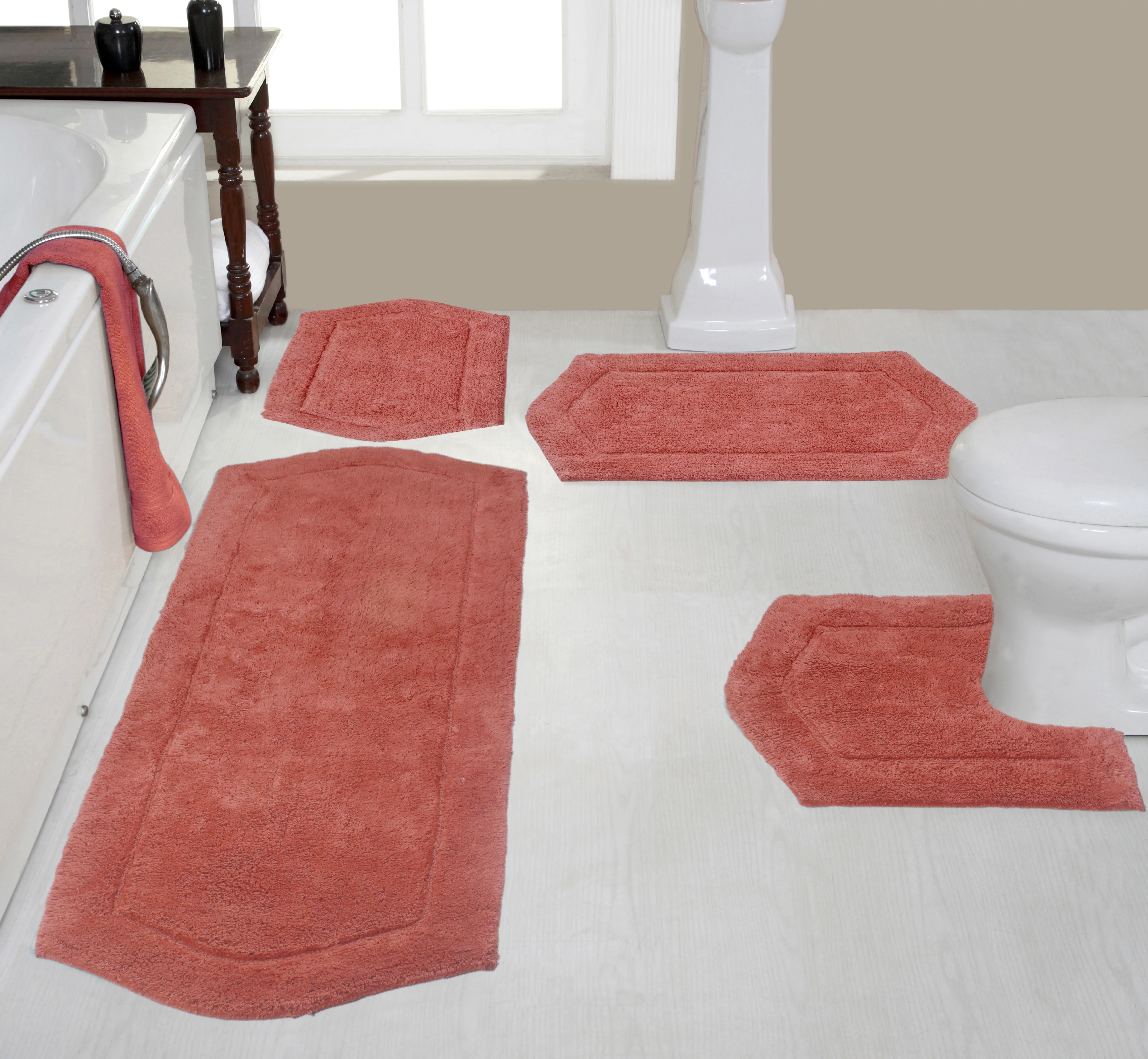 Home Weavers Waterford Collection - Absorbent Cotton Soft Bathroom 4 Piece Set , Machine Wash, 17