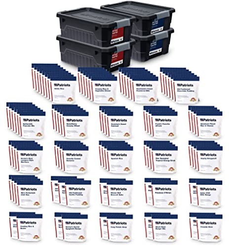 4Patriots 2-Week Survival Food Kit: Emergency Food Supply Designed to Last 25 Years, 84 Servings