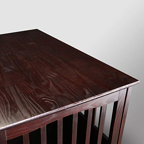 Casual Home Wooden Medium Pet Crate, End Table, Espresso