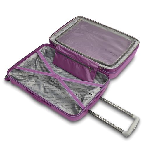 American Tourister Stratum 2.0 Expandable Hardside Luggage with Spinner Wheels, Purple Haze, Carry-on