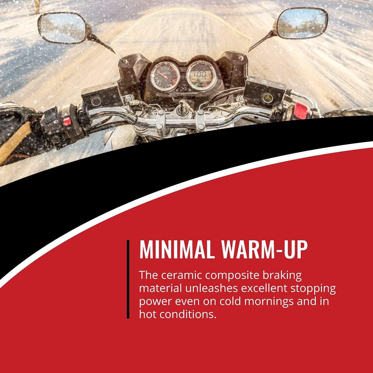 Sixity C6 Rear Ceramic Brake Pads compatible with Yamaha YXR66F Rhino 660 Ducks Unlimited 2007 Complete Set