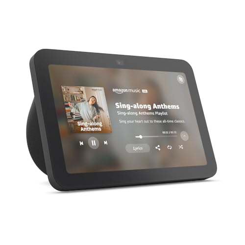 Amazon Echo Show 8 (newest model), With Spatial Audio, Smart Home Hub, and Alexa, Glacier White
