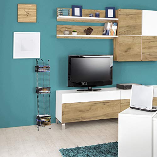 Atlantic Nestable 32 Blu-Ray Rack - Space Saving Modern Design, Durable Steel Construction PN63712046 in Black