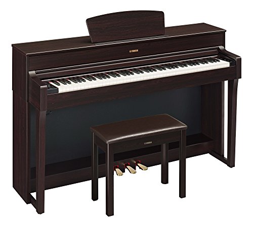 Yamaha Arius, 88-Key Weighted Action Digital Beginner and Intermediate Players, Dynamic Response, Grand Piano Sound, 3-Pedal Unit, Upright Design, Bench Included, Dark Rosewood (YDP105R)