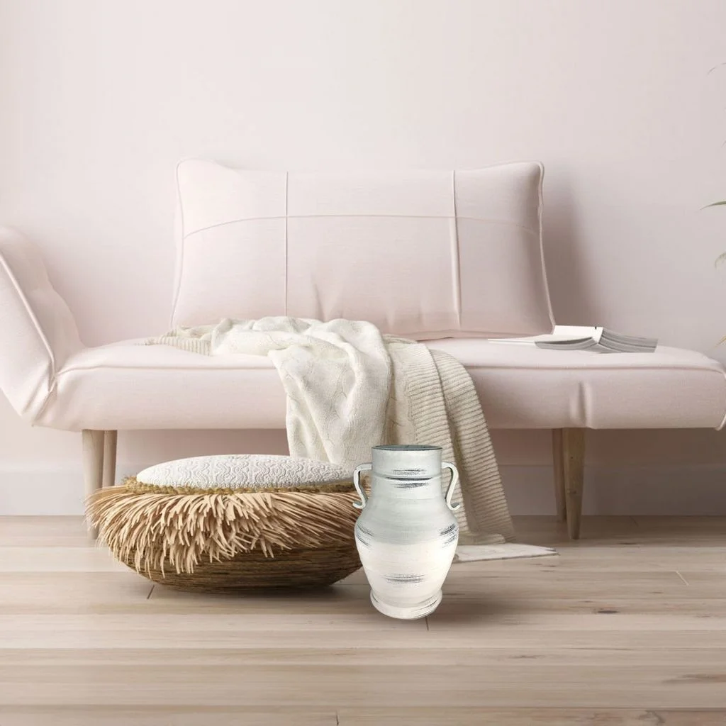 Ceramic - Home Decor - Urn - Boho - Shabby Chic - Holiday Gift