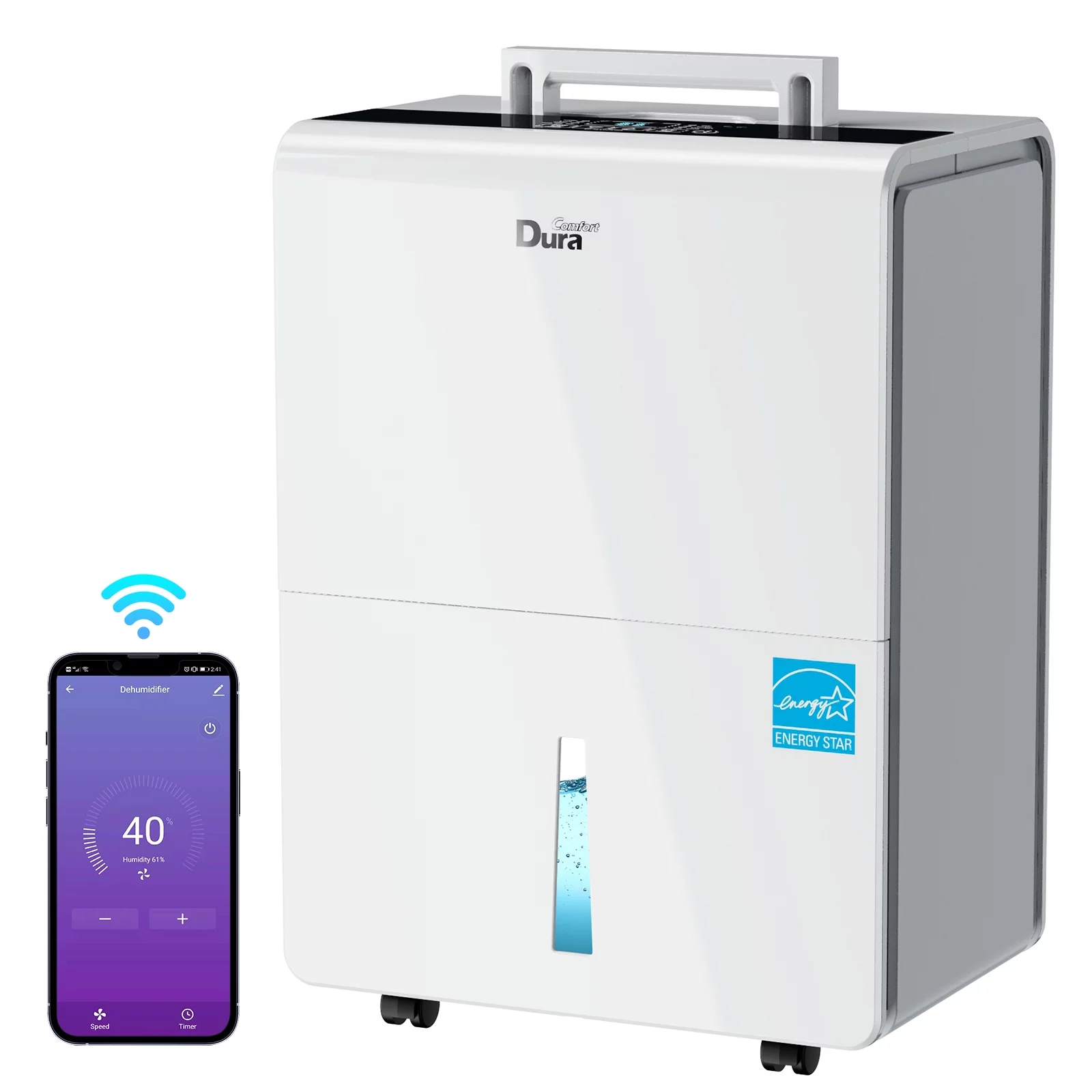 DuraComfort Dehumidifier for Home,Up to 3000 Sq.Ft 35 Pints(50 Pints Previous) Dehumidifier with WIFI