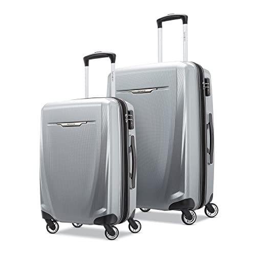 Samsonite Winfield 3 DLX Hardside Expandable Luggage with Spinners, Silver, Carry-On 20-Inch