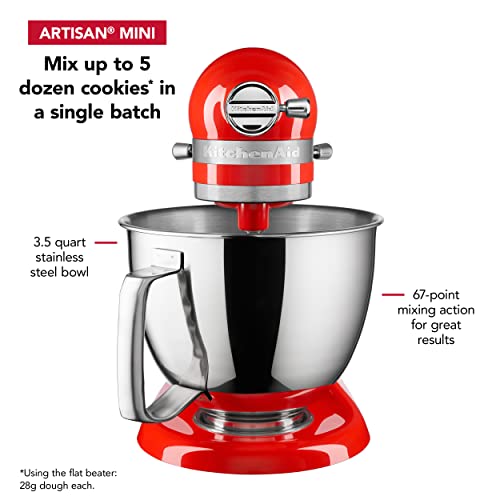 KitchenAid Artisan Mini 3.5 Quart Tilt-Head Stand Mixer - KSM3316X - Hot Sauce