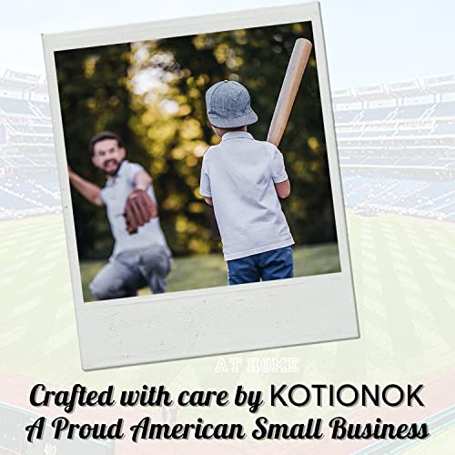 Genuine Solid Beech Wood Baseball Bat - 27 Inch 23 Oz - Tball Bat, Self Defense, Weight Training, and Pickup Games - Classic and Timeless Design - KOTIONOK