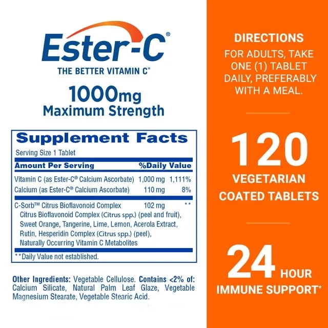 American Health - Ester-C with Citrus Bioflavonoids 1000 mg. - 120 Vegetarian Tablets