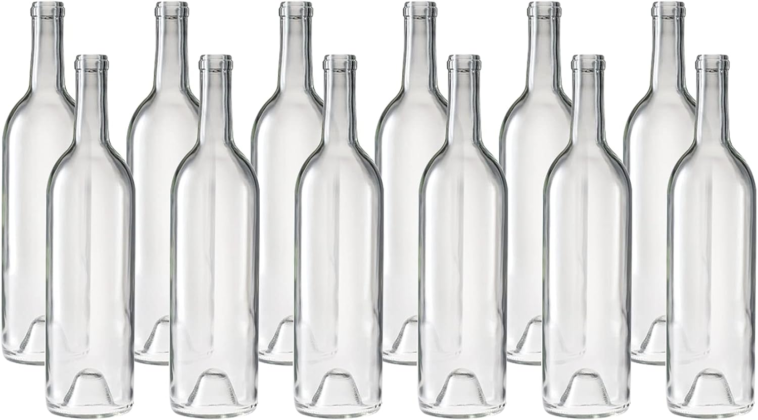 Wine Bottles (Clear) - 750ml Case of 12