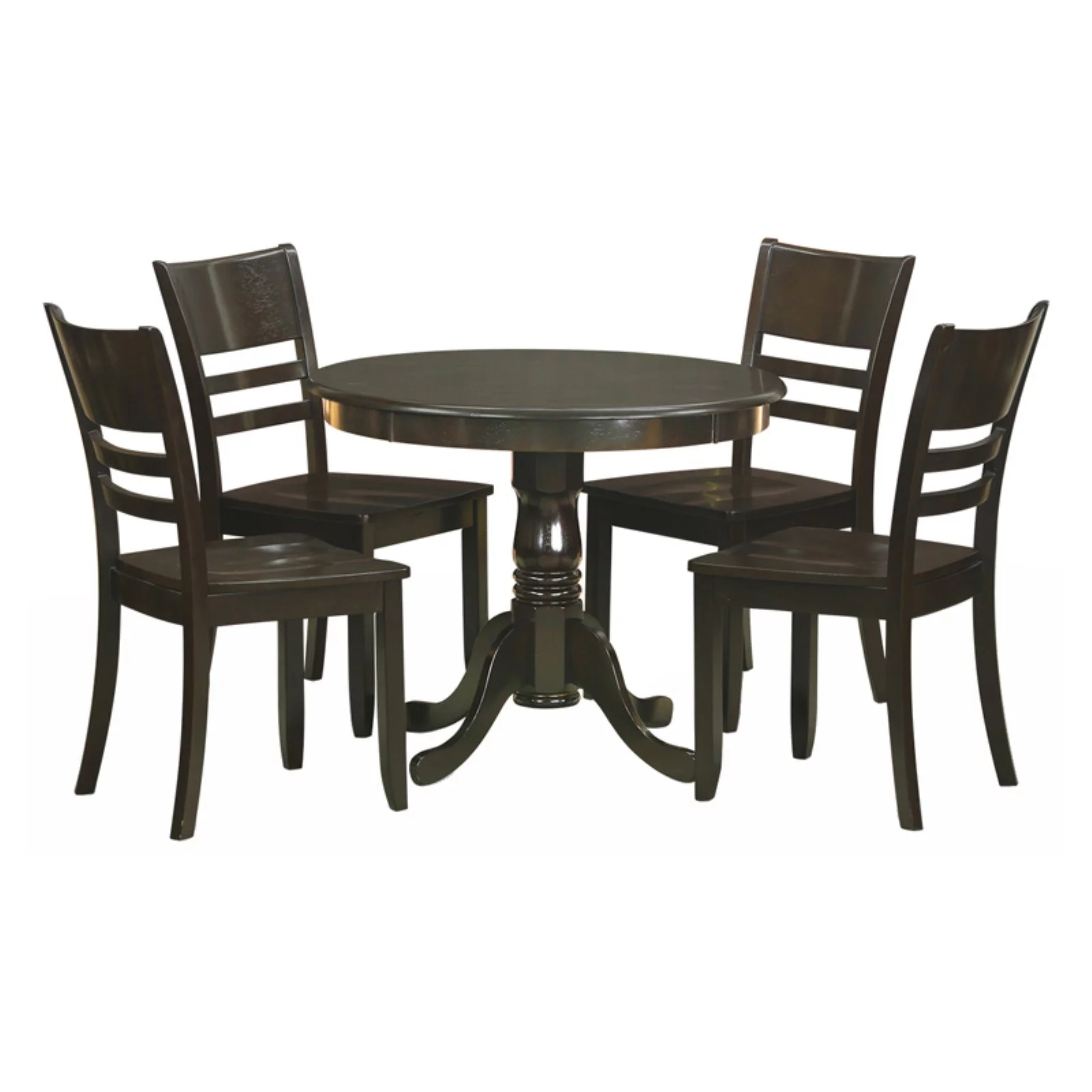 East West Furniture Antique 5-piece Traditional Wood Kitchen Set in Cappuccino