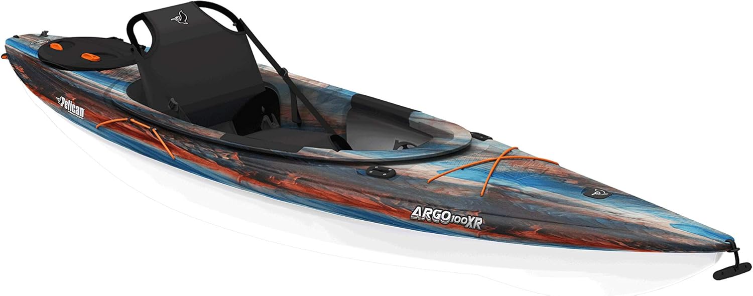 Pelican Argo 100XR - Premium Sit-in Recreational Kayak - Lightweight one Person Kayak - 10 ft - Cosmos