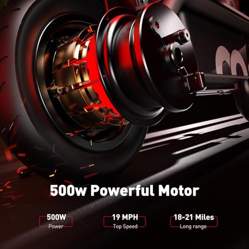 iScooter Electric Scooter with Seat, 37/21 Miles Long Range & 28/19/15.6 MPH Top Speed, 14