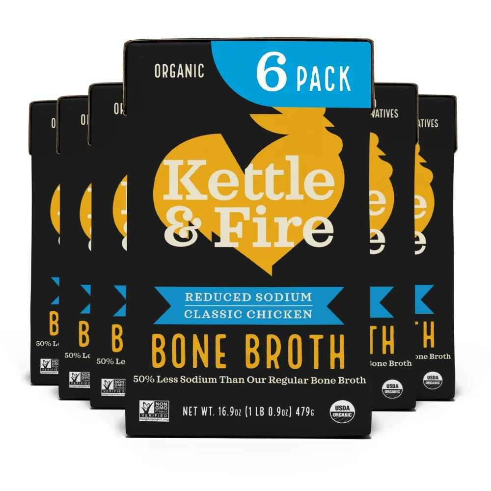 6 Pack: Reduced Sodium Chicken Bone Broth