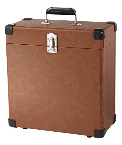 Crosley CR401-TA Record Carrier Case for 30+ Albums, Tan