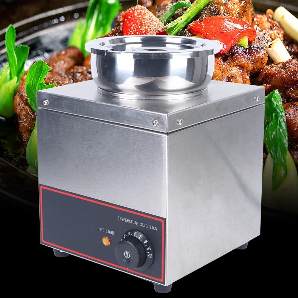 Miumaeov Electric Food Sauce Warmer Heater 150W Single Head Nacho Cheese Warmer Dispenser Machine Stainless Steel Hot Fudge Warmer Electric Cheese Sauce Warmer with 86-230℉ Adjustable Silver