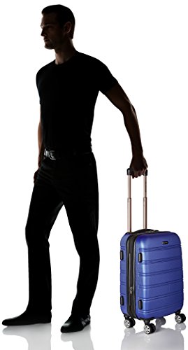 Rockland Melbourne Hardside Expandable Luggage with Spinner Wheels, 2TONENAVY, 2 Piece (20/28)