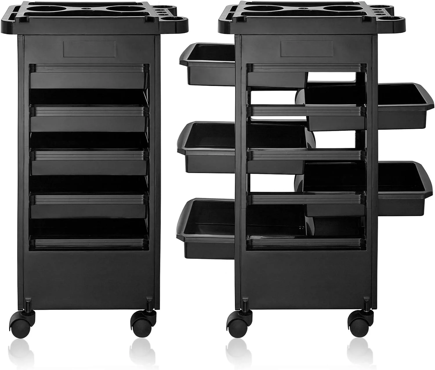 Beauty Salon Rolling Trolley Cart With 5 Drawers