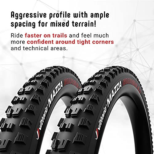 Vittoria Mazza Trail Mountain Bike Tire for Mixed/Soft Terrain Conditions - Trail TNT G2.0 MTB Tire
