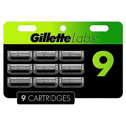 Gillette Labs Mens Razor Blade Refills Compatible with Gillette Labs Razors - 4 Cartridges With Exfoliating Bar