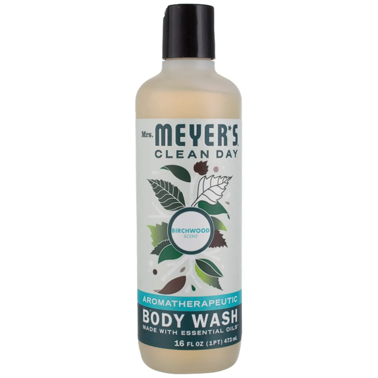 Mrs. Meyer,S Clean Day,S Moisturizing Body Wash For Women And Men, Cruelty Free And Biodegradable Shower Gel Made With Essential Oils, Birch Wood Scent, 16 Oz.