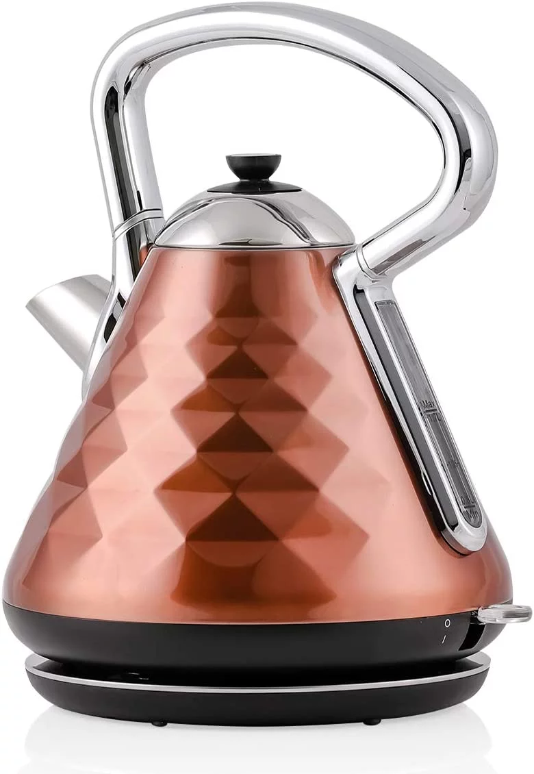 OVENTE 1.7 L Electric Kettle Hot Water Boiler, Automatic Shutoff, Coffee/Tea Maker, Copper KS755CO