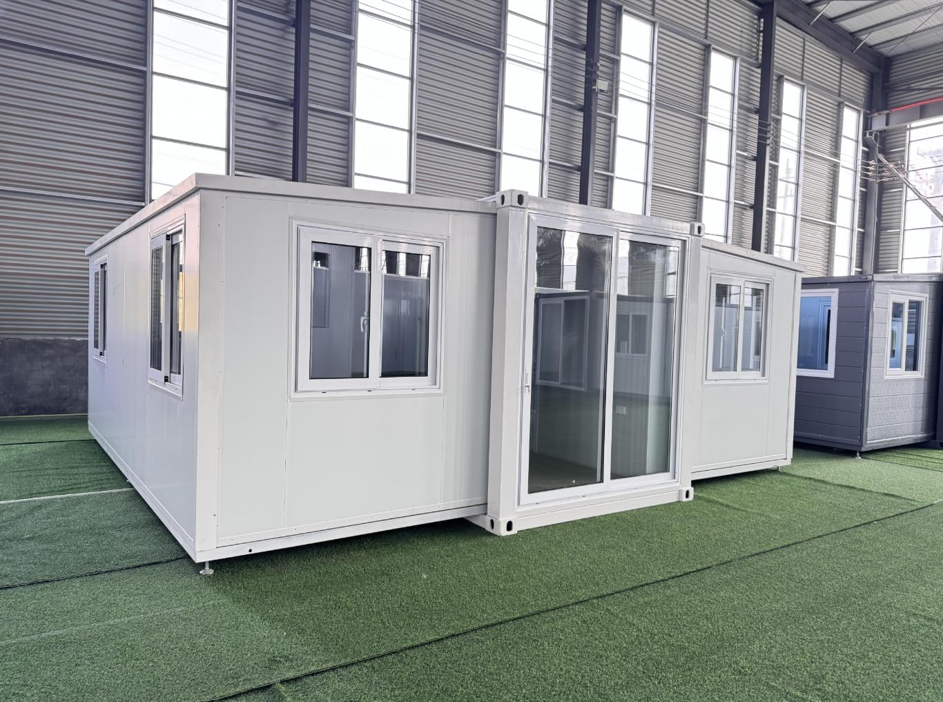 Tiny 20ft Prefab White House | Expandable Modern house to Live in with 2 Bedroom 1 Living room 1 bathroom and 1 kitchen