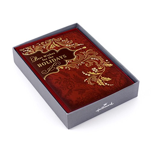 Hallmark Bulk Boxed Christmas Card Assortment, Elegant Jewel-Tone Floral Assortment (72 Cards and Envelopes)