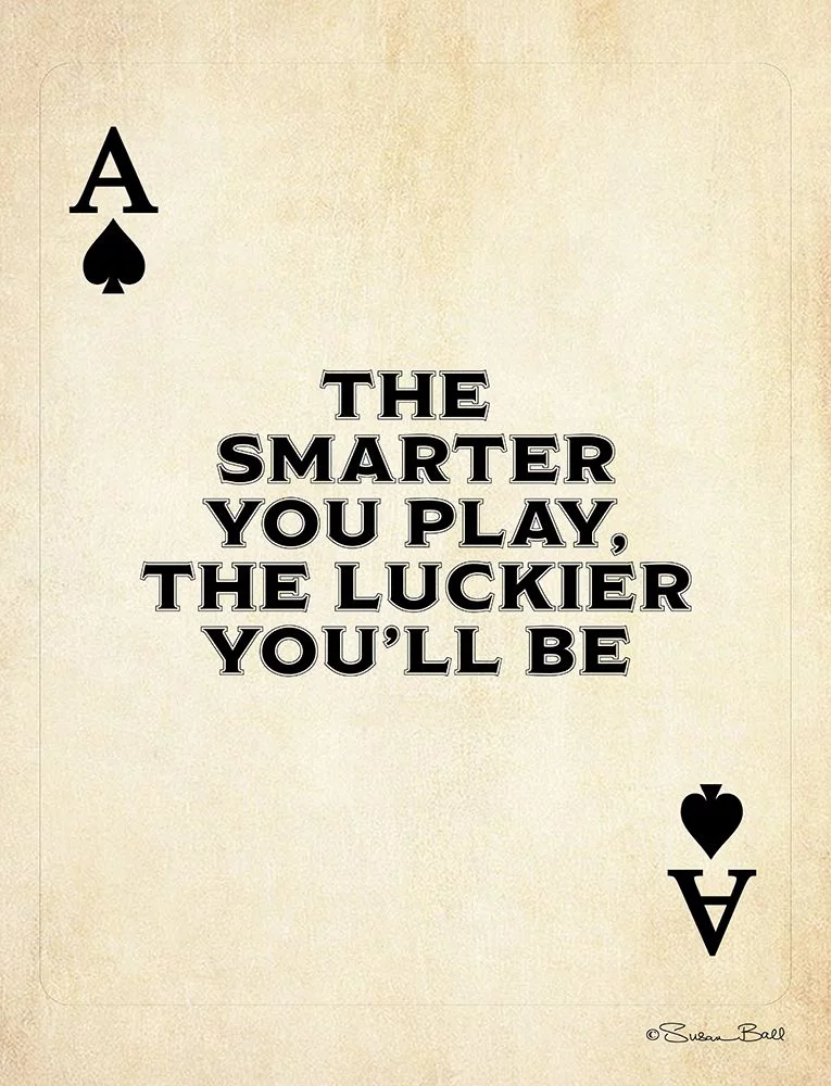 Ball, Susan 12x14 Gold Ornate Wood Framed with Double Matting Museum Art Print Titled - Ace of Spades