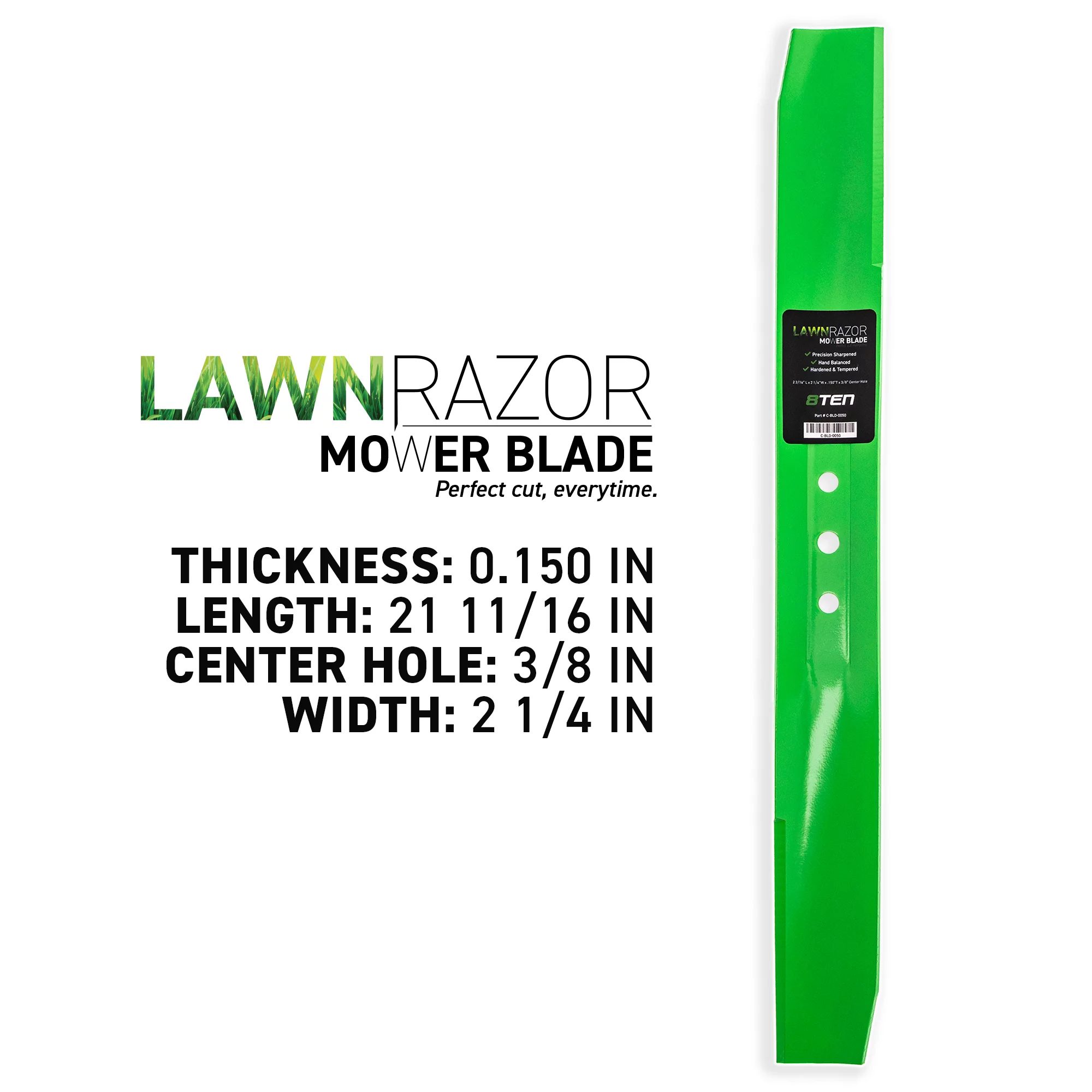 LawnRAZOR Medium Lift Blade 22 inch for Toro Recyclers 108-9764-03 810-CBL2272D