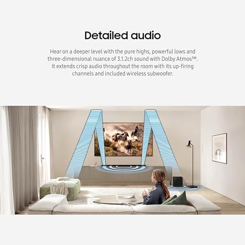 SAMSUNG HW-S50B/ZA 3.0ch All-in-One Soundbar w/Dolby 5.1, DTS Virtual:X, Q Symphony, Built in Center Speaker, Adaptive Sound Lite, Bluetooth Multi Connection, 2022 Black