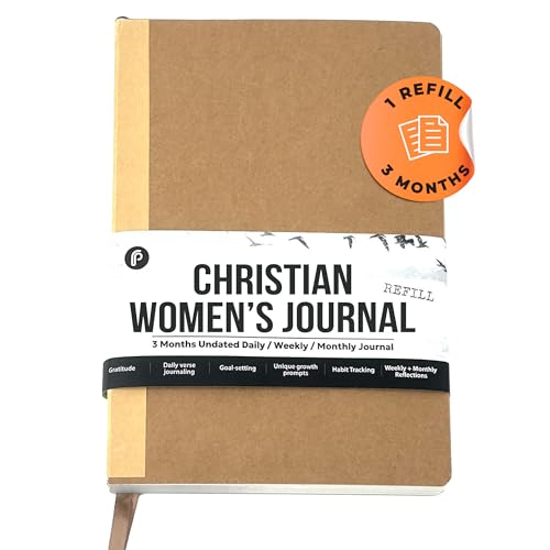 Prazoli Leather Christian Bible Prayer Journal For Men - Study Scripture Notebook & Planner Daily Devotional Undated | Religious Jesus Faith Gifts for Graduation, Pastor Baptism & Church, Cross