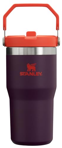 Stanley IceFlow Flip Straw Tumbler with Handle 30 oz | Twist On Lid and Flip Up Straw | Leak Resistant Water Bottle | Insulated Stainless Steel |BPA-Free | Lilac