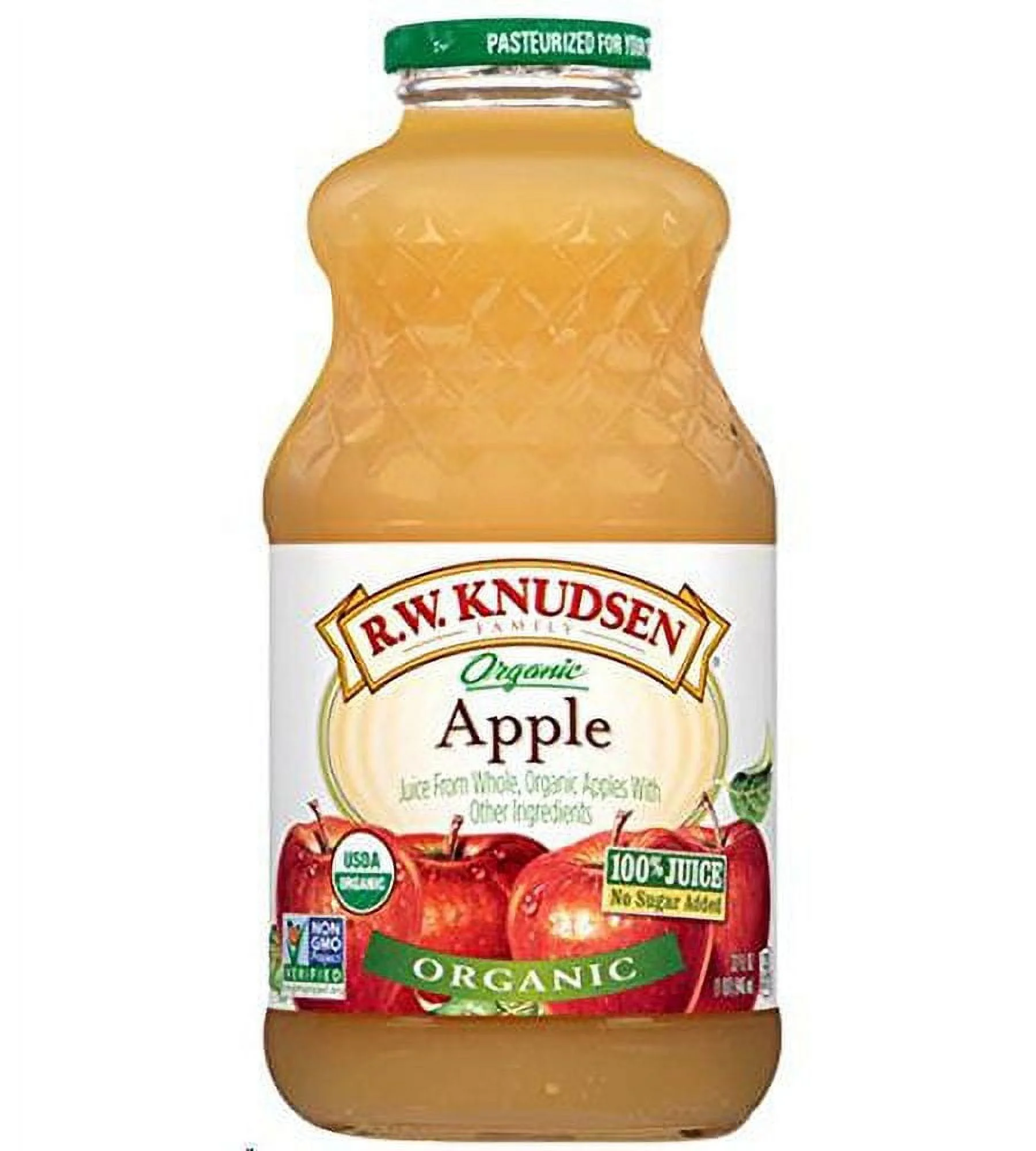 R.W. Knudsen Family Organic Juice Apple 32 fl oz Pack of 4