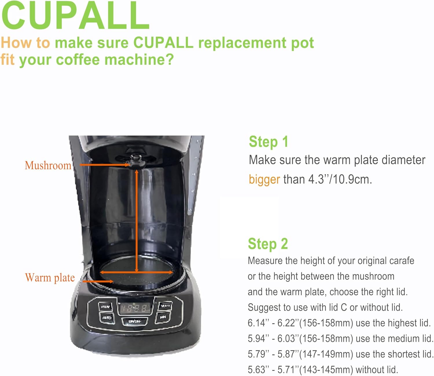 12-CUP Glass Carafe Replacement Compatible With Mr. Coffee 12 Cup coffee maker machine,Black Handle, Part# PLD12, PLD12-RB Series