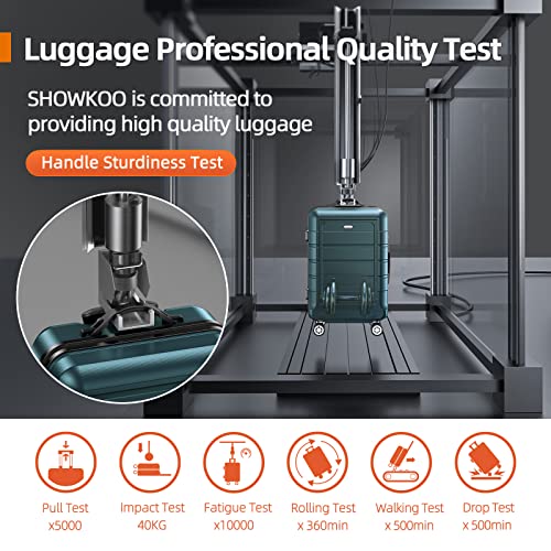 SHOWKOO Luggage Sets Expandable PC+ABS Durable Suitcase Double Wheels TSA Lock Black