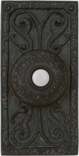 Craftmade PB3037-WB Designer Surface Mount Lighted Doorbell LED Push Button, Weathered Black (5.25