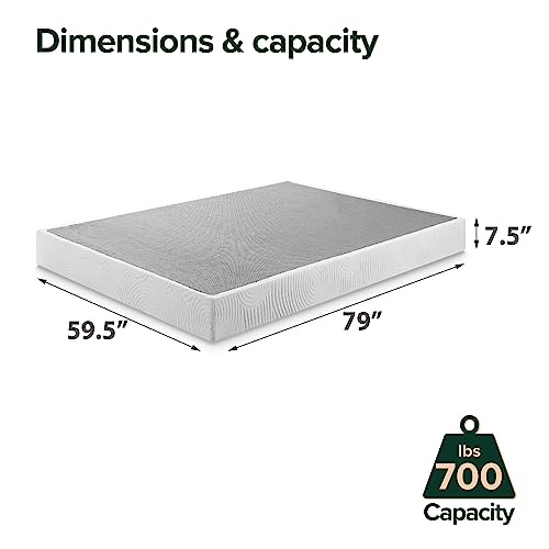 ZINUS Quick Lock Metal Smart Box Spring, 9 Inch Mattress Foundation, Strong Metal Structure, Easy Assembly, Queen, White